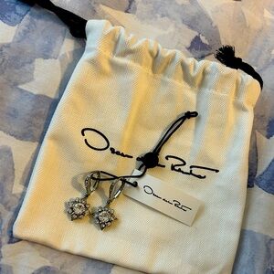 Oscar De La Renta Crystal Delicate Star Drop Earrings (BRAND NEW; Neiman Marcus)